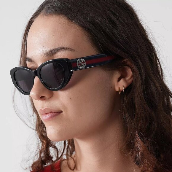 Gucci Women Sunglasses Black Violet Cat Eye GG1862S 004 NEW AUTHENTIC main image 7